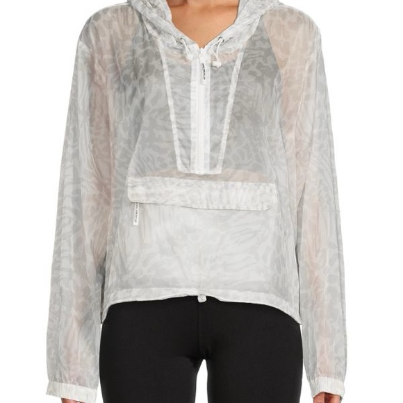 Good American Jackets & Blazers - GOOD AMERICAN Icy Leopard Print Windbreaker Jacket